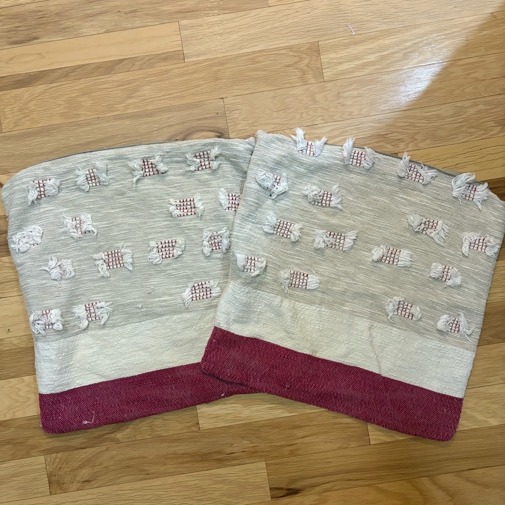 Set of 2 accent pillow covers.